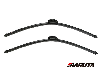 MARUTA SET tergicristallo 700 mm / 700 mm per parabrezza, spazzole tergicristallo aerodinamicamente ottimizzate in silicone idrorepellente con adattatore multipiattaforma - effetto perlato per una visibilità senza aloni - Bild 2