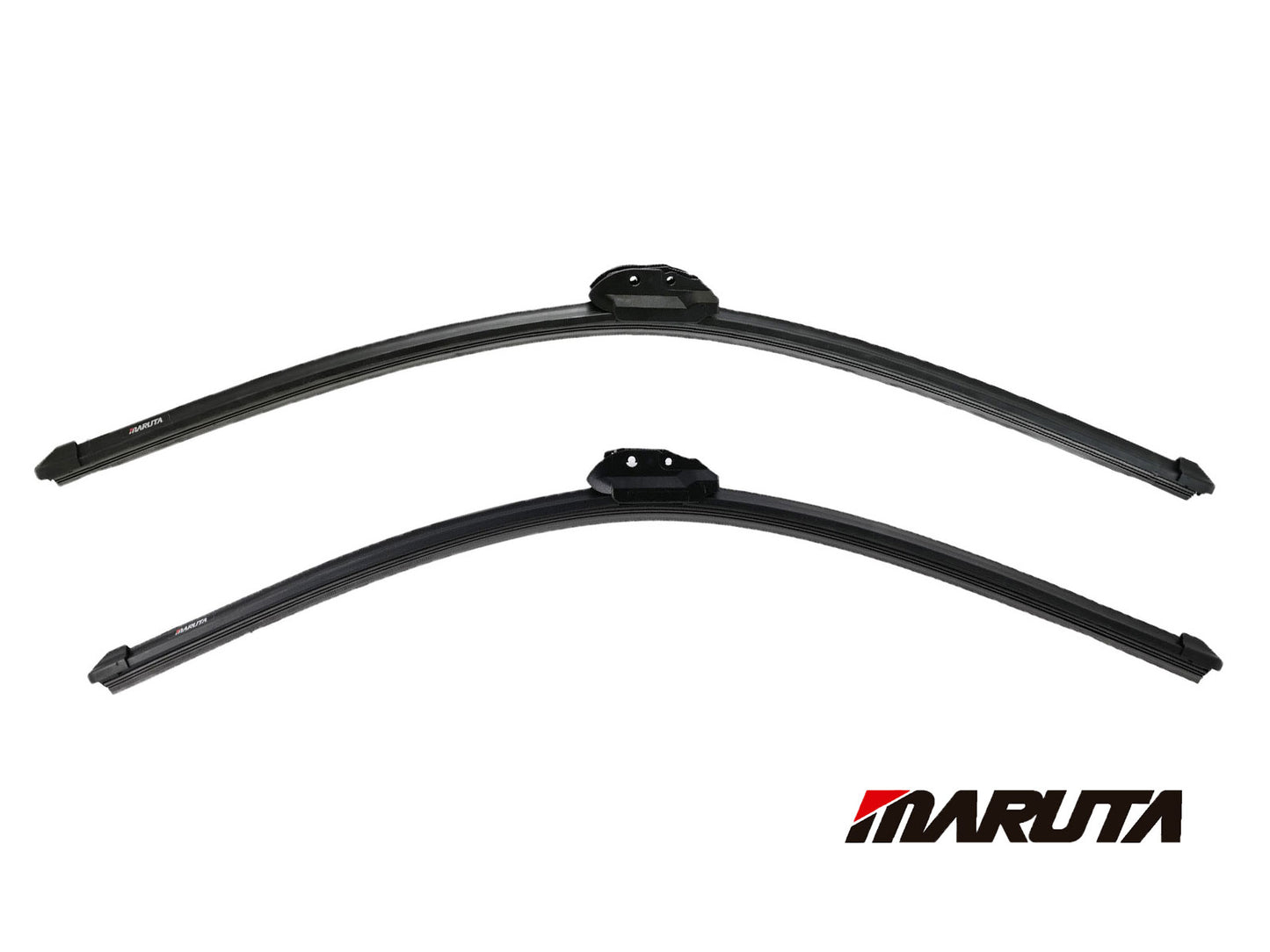 MARUTA SET tergicristallo 700 mm / 650 mm per parabrezza, spazzole tergicristallo aerodinamicamente ottimizzate in silicone idrorepellente con adattatore multipiattaforma - effetto perlato per una visibilità senza aloni - Bild 2