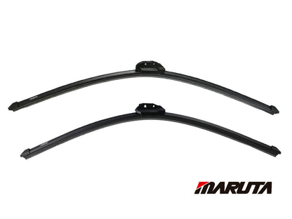 MARUTA SET tergicristallo 700 mm / 650 mm per parabrezza, spazzole tergicristallo aerodinamicamente ottimizzate in silicone idrorepellente con adattatore multipiattaforma - effetto perlato per una visibilità senza aloni - Bild 2