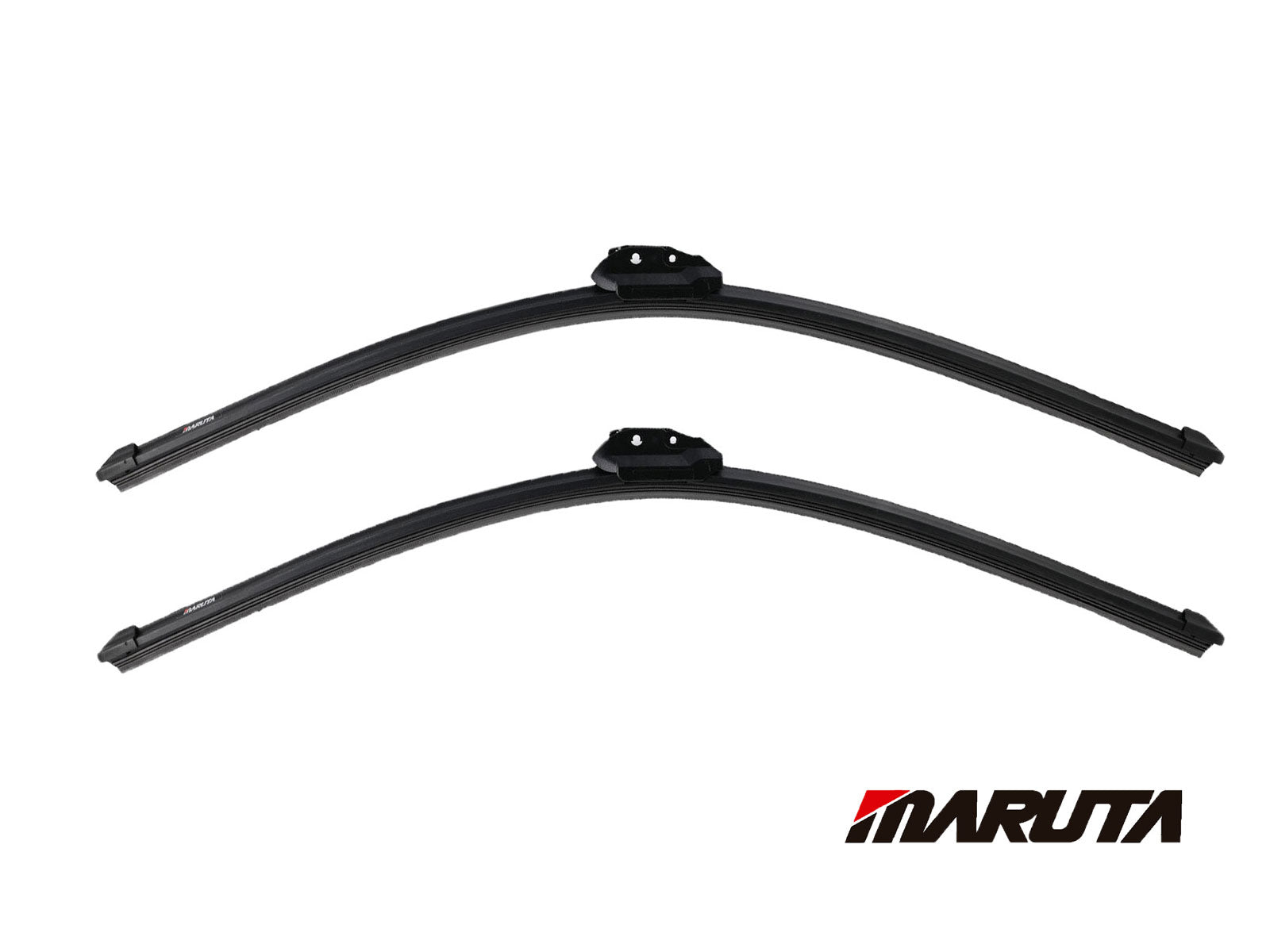 MARUTA SET tergicristallo 650 mm / 650 mm per parabrezza, spazzole tergicristallo aerodinamicamente ottimizzate in silicone idrorepellente con adattatore multipiattaforma - effetto perlato per una visibilità senza aloni - Bild 2