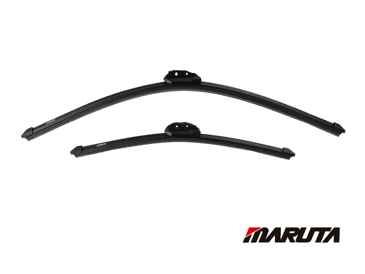 MARUTA SET tergicristallo 650 mm / 450 mm per parabrezza, spazzole tergicristallo aerodinamicamente ottimizzate in silicone idrorepellente con adattatore multipiattaforma - effetto perlato per una visibilità senza aloni - Bild 2