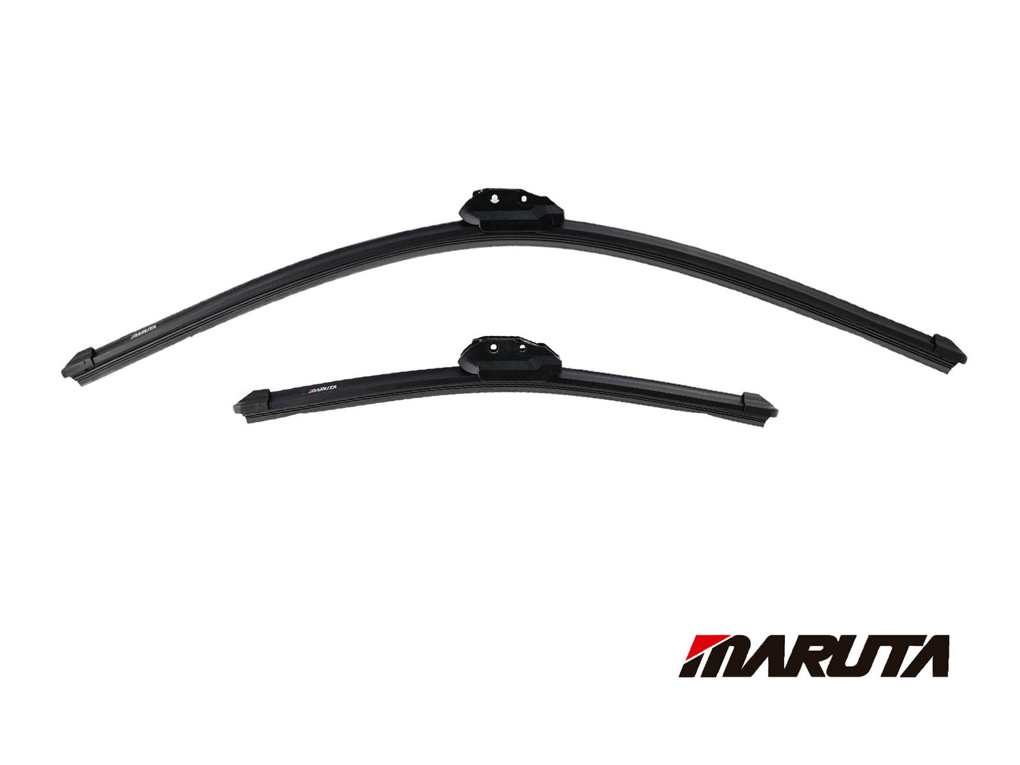 MARUTA SET tergicristallo 650 mm / 375 mm per parabrezza, spazzole tergicristallo aerodinamicamente ottimizzate in silicone idrorepellente con adattatore multipiattaforma - effetto perlato per una visibilità senza aloni - Bild 2