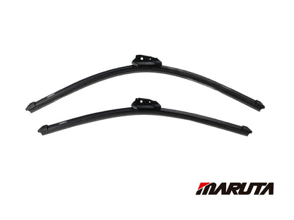 MARUTA SET tergicristallo 600 mm / 525 mm per parabrezza, spazzole tergicristallo aerodinamicamente ottimizzate in silicone idrorepellente con adattatore multipiattaforma - effetto perlato per una visibilità senza aloni - Bild 2