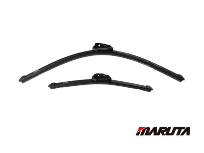 MARUTA SET tergicristallo 600 mm / 375 mm per parabrezza, spazzole tergicristallo aerodinamicamente ottimizzate in silicone idrorepellente con adattatore multipiattaforma - effetto perlato per una visibilità senza aloni - Bild 2