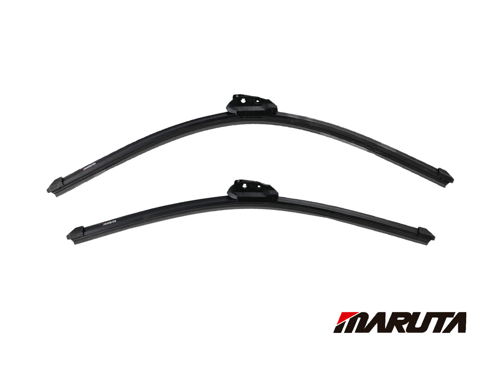 MARUTA SET tergicristallo 550 mm / 525 mm per parabrezza, spazzole tergicristallo aerodinamicamente ottimizzate in silicone idrorepellente con adattatore multipiattaforma - effetto perlato per una visibilità senza aloni - Bild 2