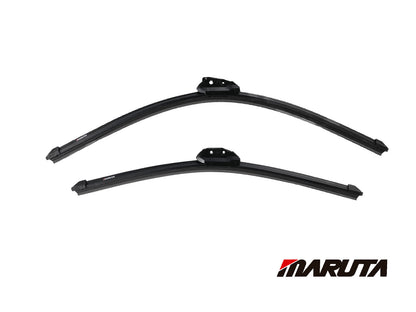 MARUTA SET tergicristallo 550 mm / 475 mm per parabrezza, spazzole tergicristallo aerodinamicamente ottimizzate in silicone idrorepellente con adattatore multipiattaforma - effetto perlato per una visibilità senza aloni - Bild 2