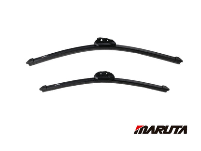 MARUTA SET tergicristallo 525 mm / 450 mm per parabrezza, spazzole tergicristallo aerodinamicamente ottimizzate in silicone idrorepellente con adattatore multipiattaforma - effetto perlato per una visibilità senza aloni - Bild 2