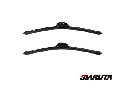 MARUTA SET tergicristallo 450mm / 450mm per parabrezza, spazzole tergicristallo aerodinamicamente ottimizzate in silicone idrorepellente con adattatore multipiattaforma - effetto perlato per una visibilità senza aloni - Bild 2