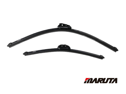 MARUTA SET tergicristallo 550 mm / 450 mm per parabrezza, spazzole tergicristallo aerodinamicamente ottimizzate in silicone idrorepellente con adattatore multipiattaforma - effetto perlato per una visibilità senza aloni - Bild 2